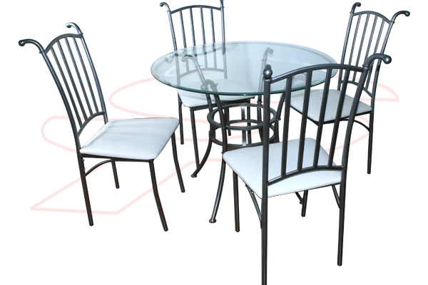 GLASS 1+4 DINING SETS